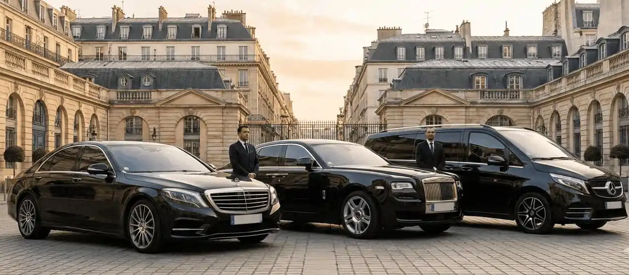 Flotte de véhicules de luxe mercedes et Rolls-Royce
